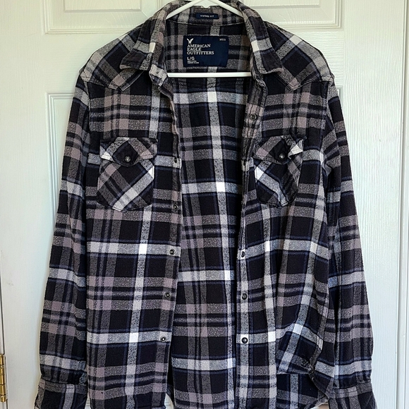 American Eagle Outfitters Plaid Flannel Shirt For Men Vintage Fit - Picture 1 of 10